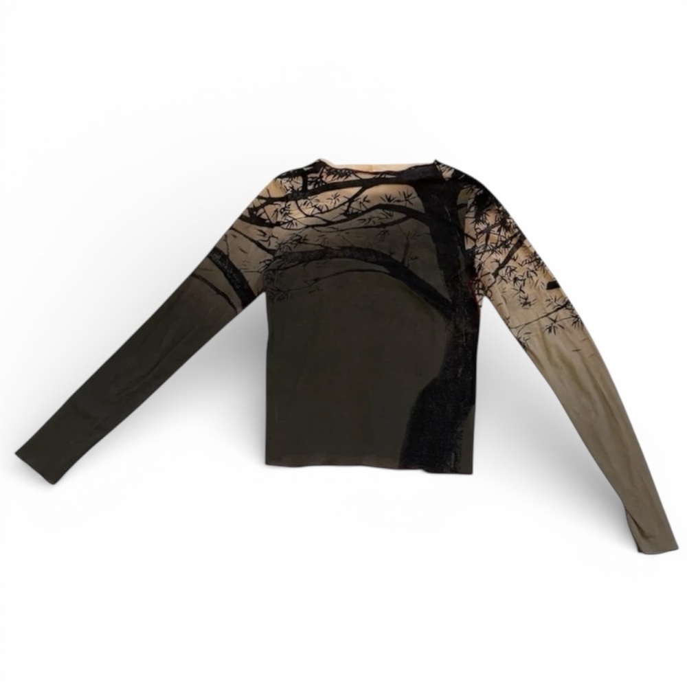 Rare Vintage Cop Copine Trees Mesh Top - Picture 4 of 6